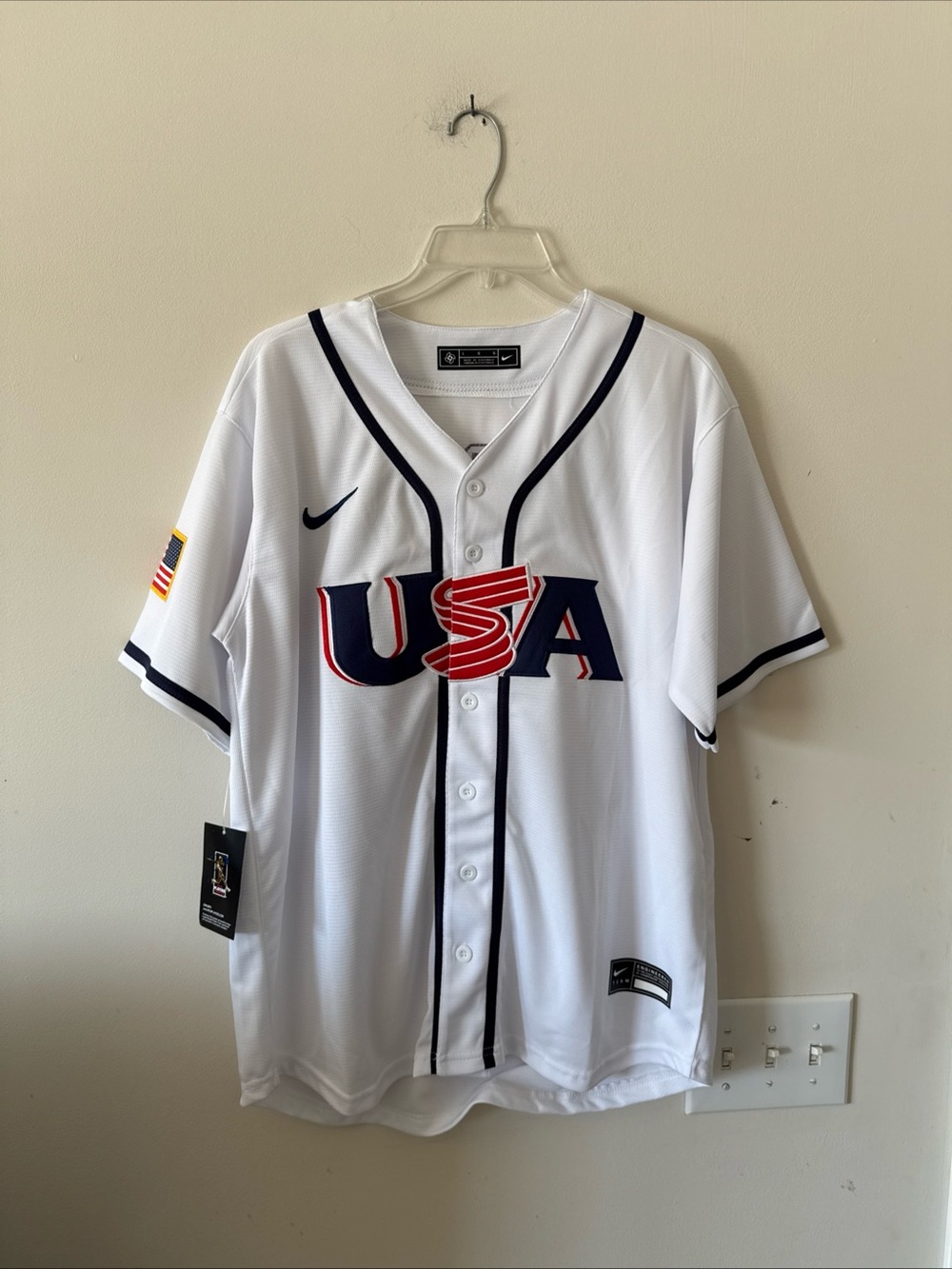 Men's Nike Clayton Kershaw #22 Team USA 2026 WBC Home Jersey Sz L - White RARE